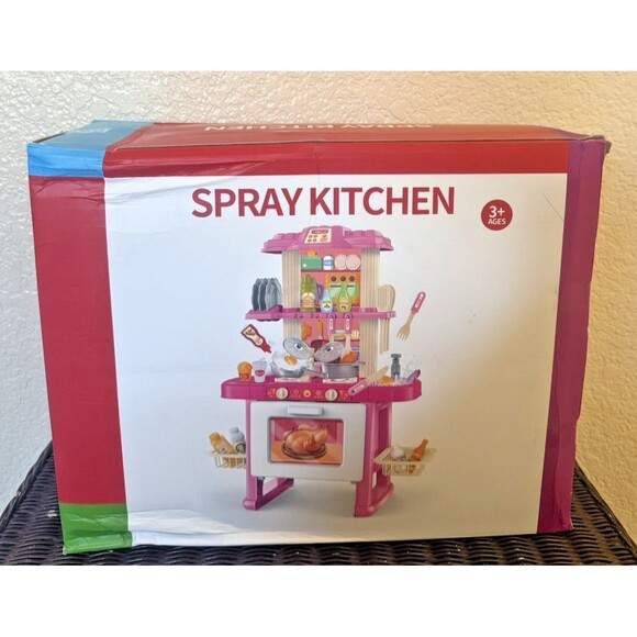 Jukudahu Spray Kitchen Playset Kids Toy W/Pretend Food, Pots & Pans + More NEW - Picture 6 of 12